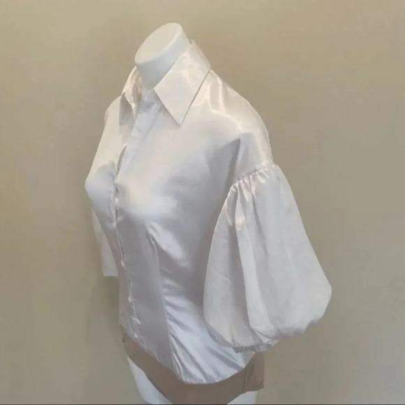 Shape FX by spiegel white blouse with pa… - Picture 3 of 5